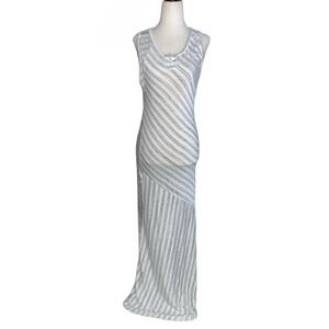 Frachie By J ~ Medium ~ Black/White ~ Striped ~ Maxi ~ Sleeveless Dress ~ New
